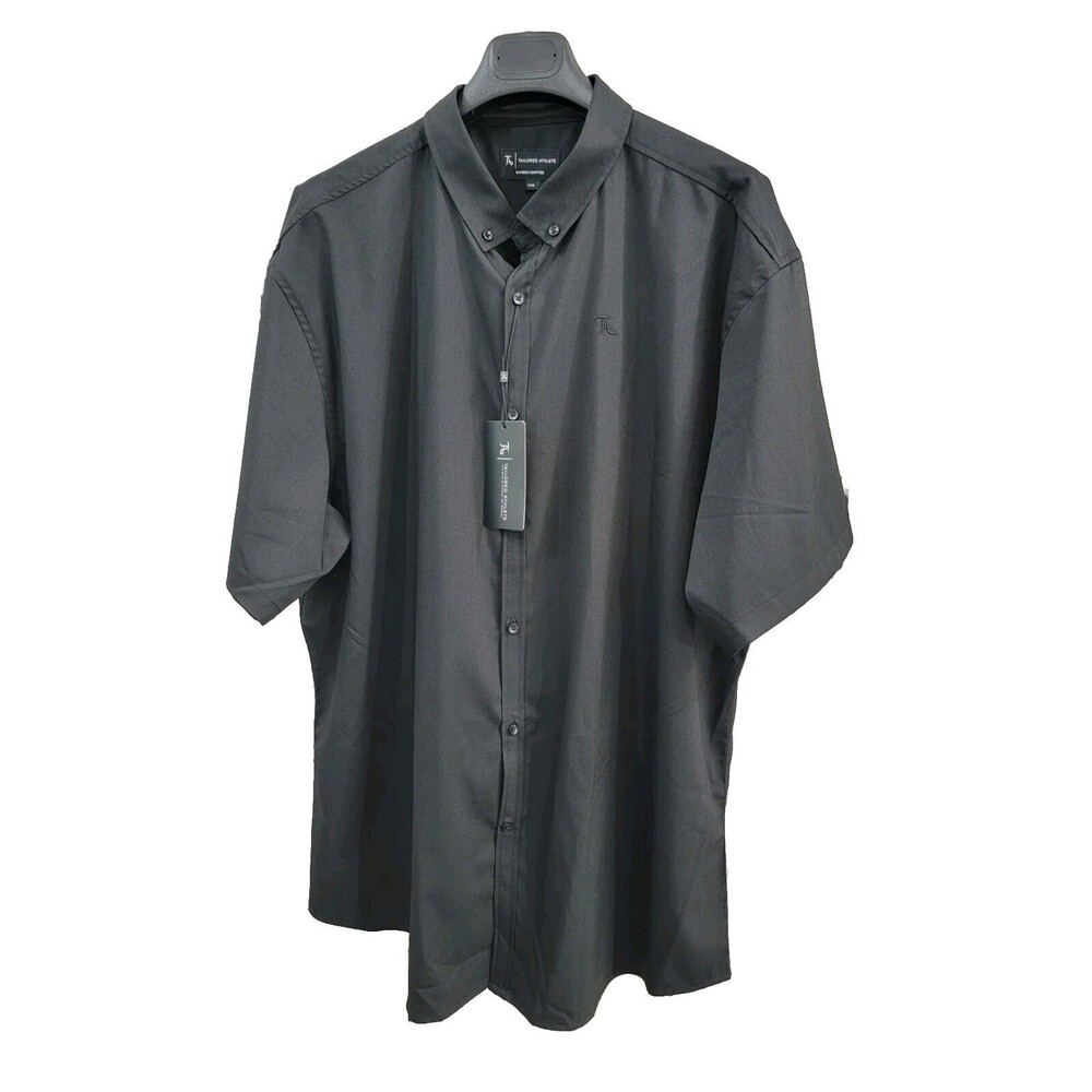 Pierre Cardin Men's Short Sleeve Button-Down Shirt - Black